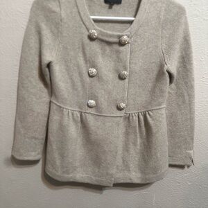 J. Crew Collection Knit Cardigan‎ in Gray